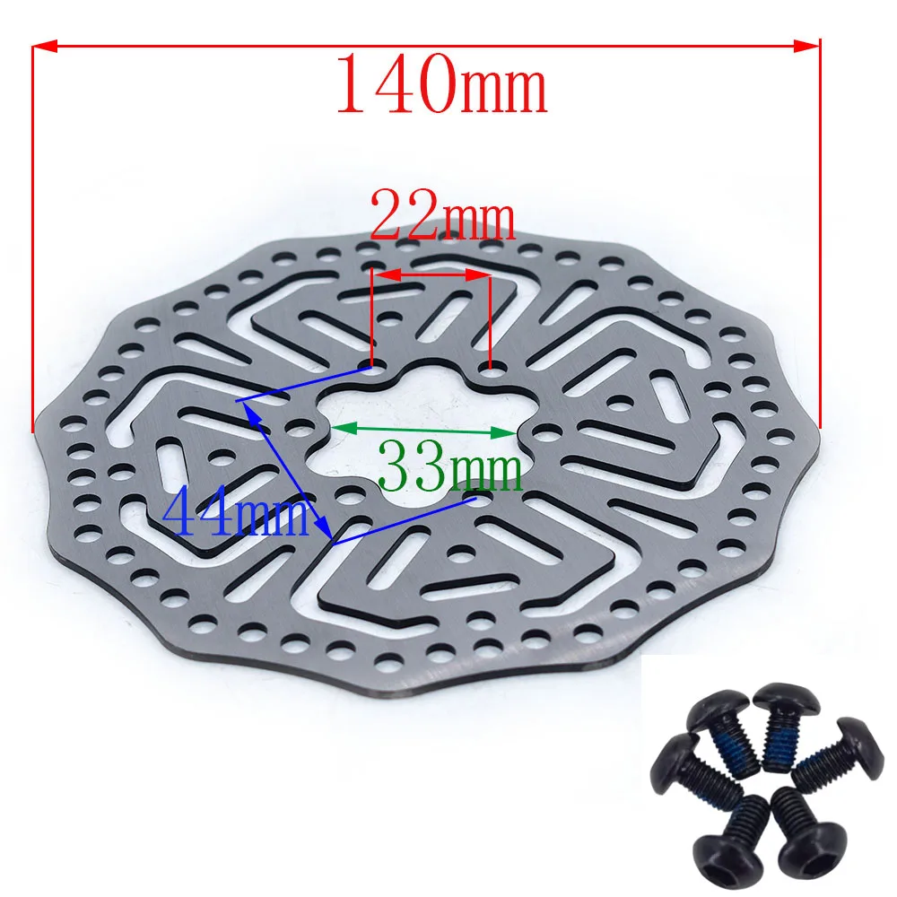 6 Screws 140MM Brake Disc for KUGOO G2 PRO / KUGOO M4 PRO Electric Scooter Brake Disc Rotor Pad Parts