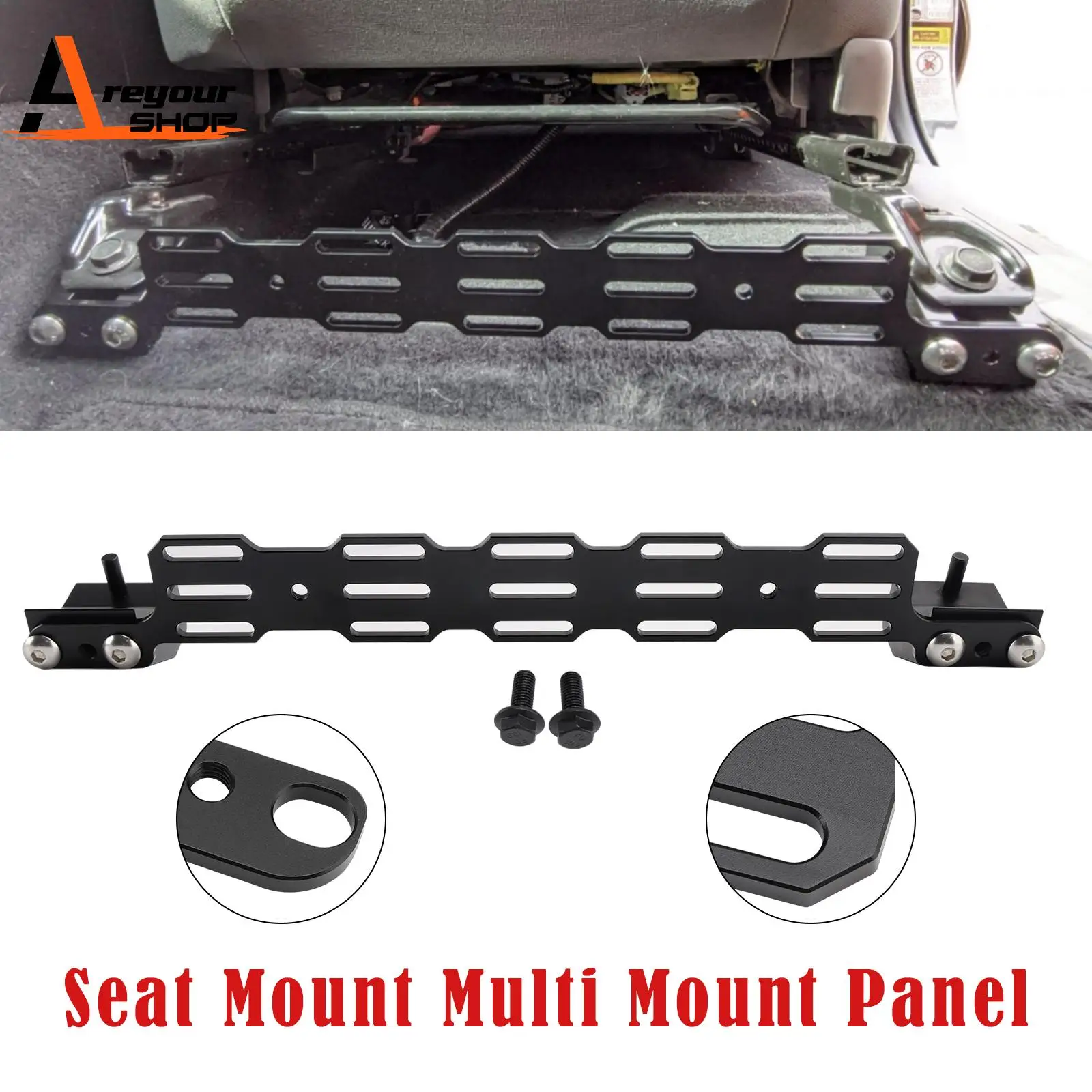 

Areyourshop Seat Mount Multi Mount Panel for Toyota Tacoma 4Runner Lexus GX470 GX460 2005-2023