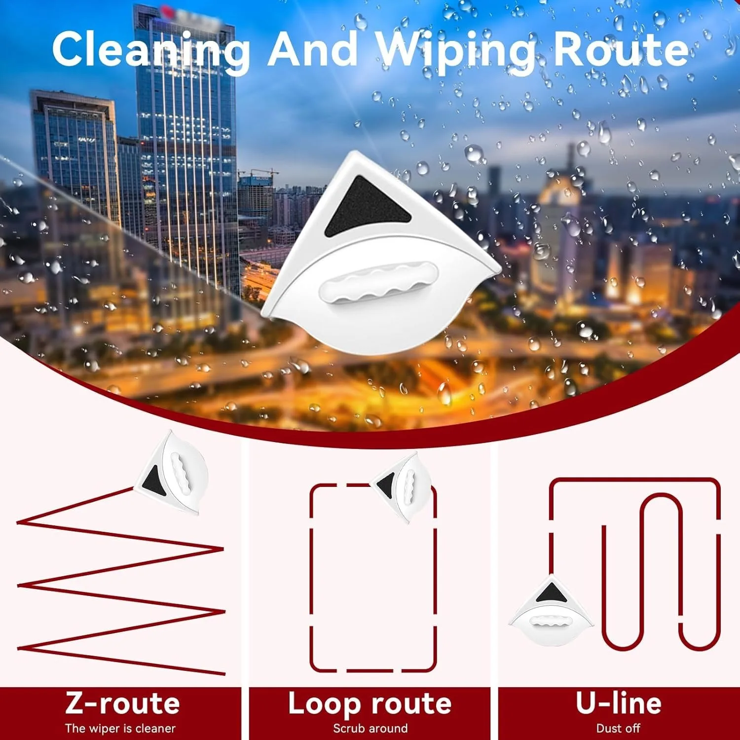 2025 تنظيف فعال للمنزل والنوافذ الشاهقة مع أداة تنظيف الزجاج المغناطيسية الجديدة، مزدوجة الجوانب ومغناطيسية قوية