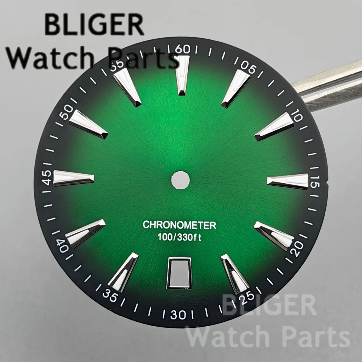 BLIGER Sterile 33.5mm Sunberst Orologio Quadrante Lancette Imposta Luminoso Calendario alle 6 Per NH35 NH36 Movimento Orologio Parti di Ricambio