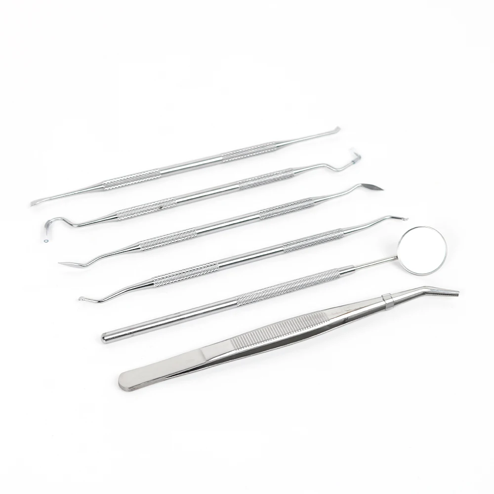 30/60pcs Stainless Steel Dental Examination Basic Kit Diagnostic Teeth Cleaning Tools High Temperature Sterilization