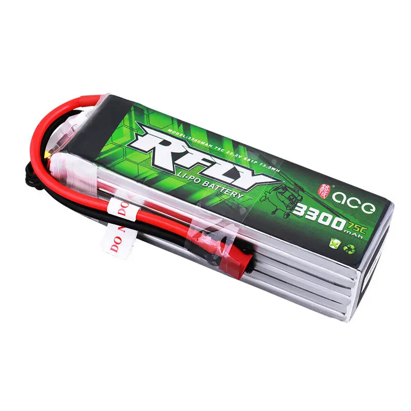 ACE R-FLY 6S 22.2V 3300mAh 75C High Discharge Rate Li-polymer Battery Pack for RC FPV Drone Fixed-wing Aerobatic Aircraft Model
