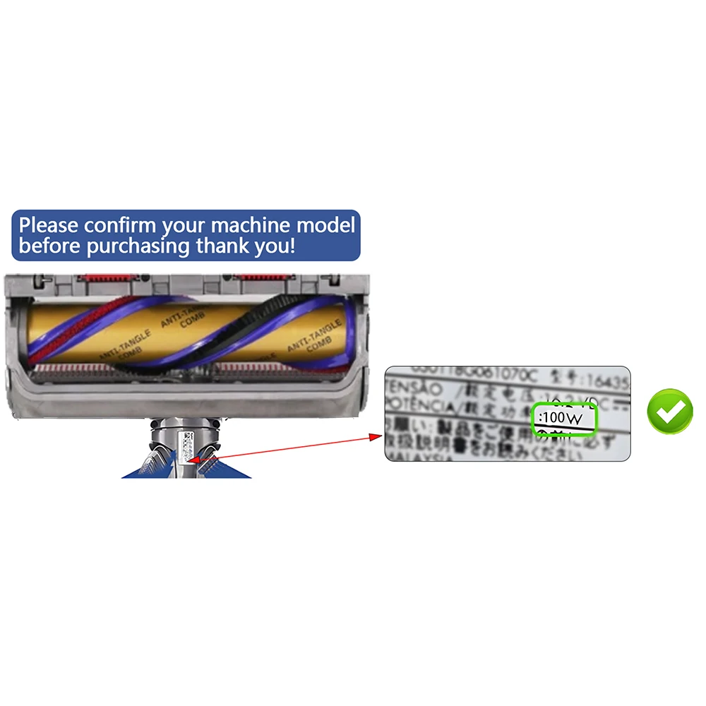 Roller Bar For Dyson V11 V15 Gen5 High Torque Brush Head, 100W Vacuum cleaner Cleaning Head Replacement Parts