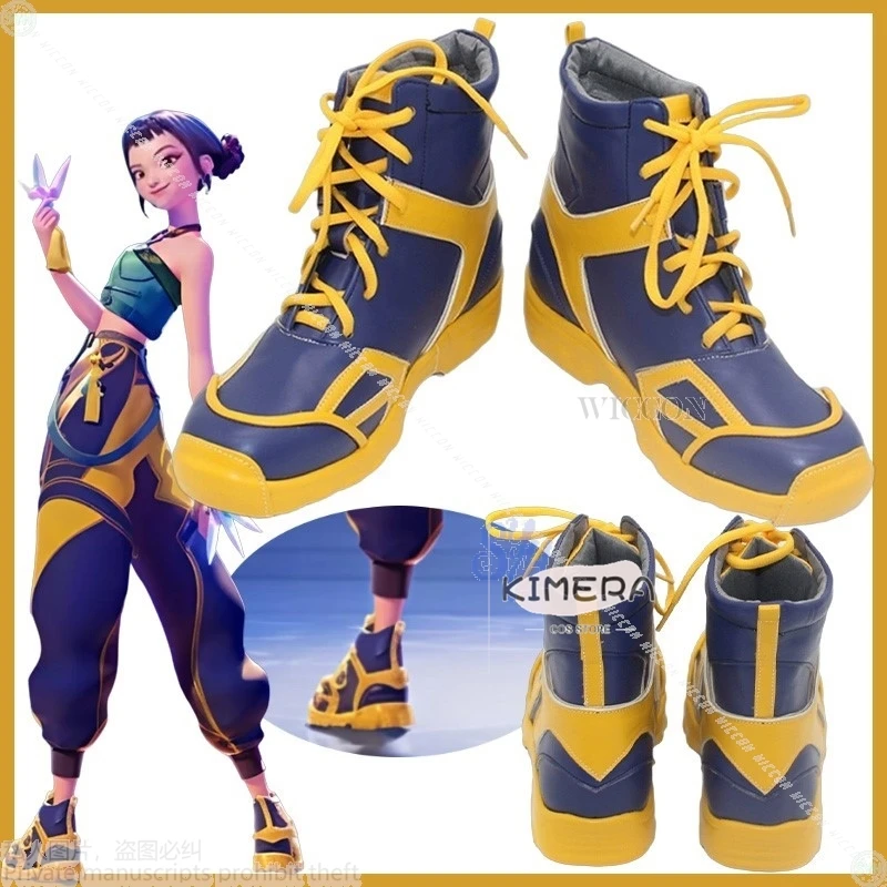 

Kpop Demon Zoey Cosplay Anime Movie Costume Y2K Black Yellow Shoes Fashion Role Play Performance Props Halloween Christmas 코스프레