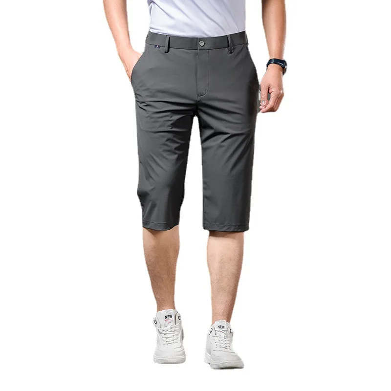 Pantaloncini Casual da uomo estivi di moda elastico traspirante dritto allentato pantaloni corti larghi vestiti sottili