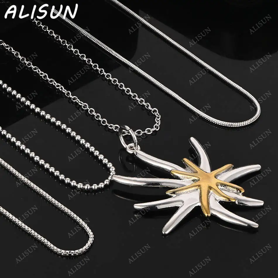 

ALISUN 40-75cm 925 Sterling Silver Design Pendant Necklace For Women Men Charm Trend Birthday Gifts Fashion Party Fine Jewelry
