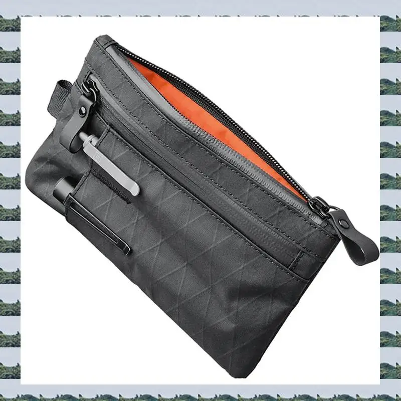 ABQR Borsa porta attrezzi multifunzione Pochette da uomo impermeabile Borsa portatile da polso di grande capacità