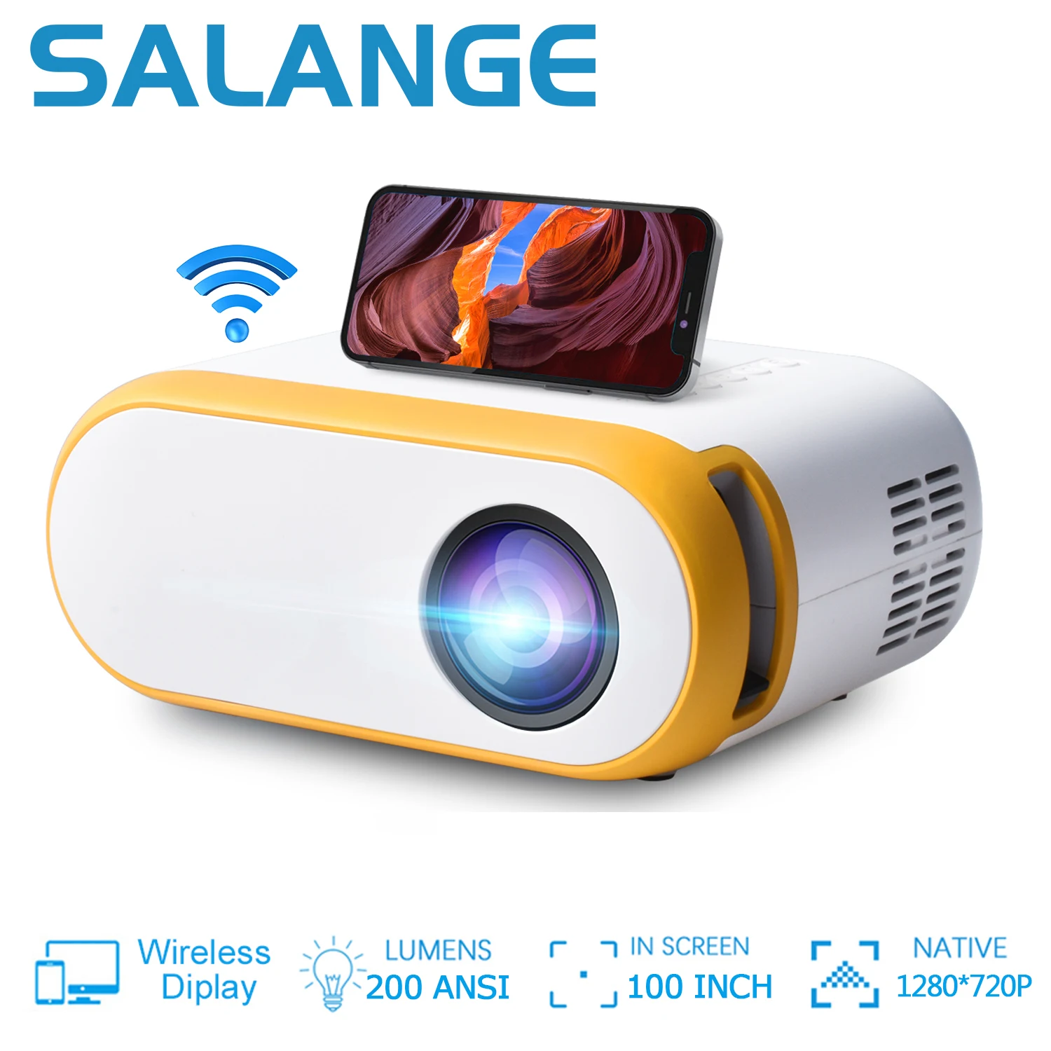 

Salange Mini Projector Q11 720P Beamer 2022 New upgraded Portable Home theater Travel Camping Projetor for Outdoor Movie Night