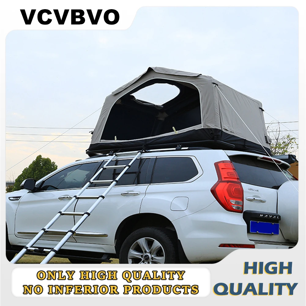 

Многофункциональная надувная палатка на крыше для кемпинга, складная палатка из ткани Оксфорд 300D с самостоятельным приводом, уличная палатка на крыше с твердым корпусом