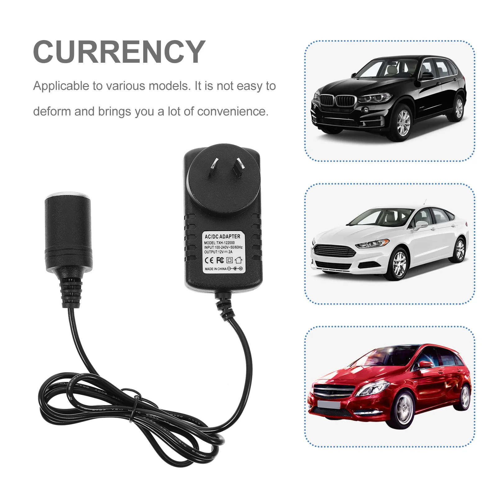 Convertidor de corriente Inversor doméstico Suministros para vehículos Adaptador de enchufe para automóvil