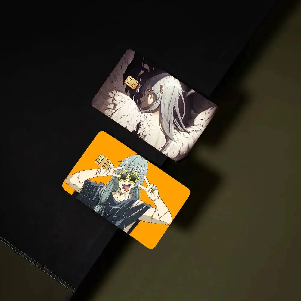M-mahito Jujutsu Kaisen Anime Card Sticker 4Pcs Credit Card Skin Anti Scratch Bank Debit Card Decal