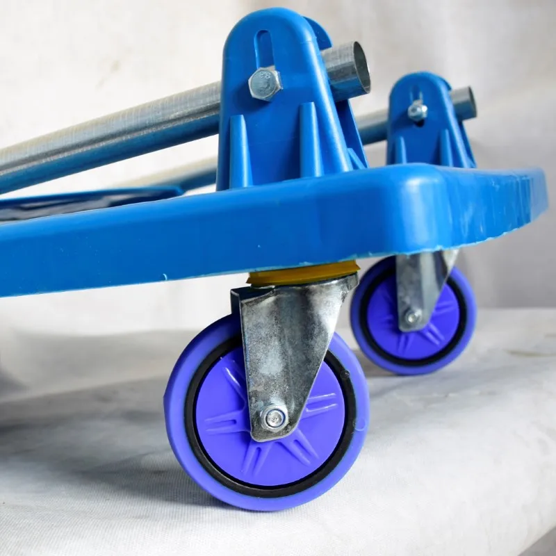 عربة محمولة قابلة للطي عجلات صامتة التعامل مع عربة البضائع شاحنة مسطحة صامتة