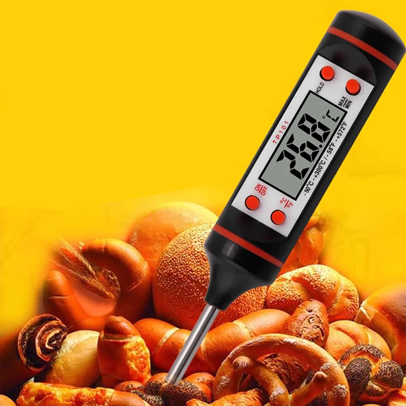 Keuken Voedsel Bakken Digitale Thermometer Elektronische Sonde Type Digitale Display Vloeibare Grill Thermometer