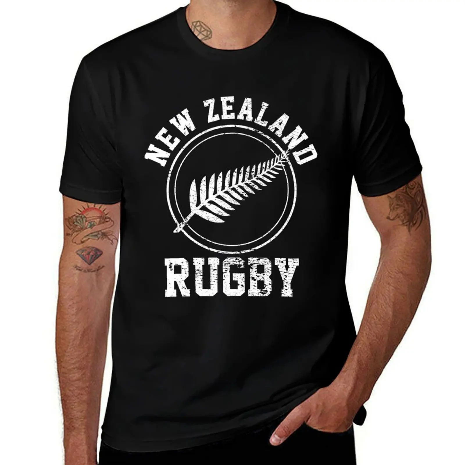 

New Zealand Rugby T-Shirt customs oversized graphic tee boys whites aesthetic clothes men t shirts high quality