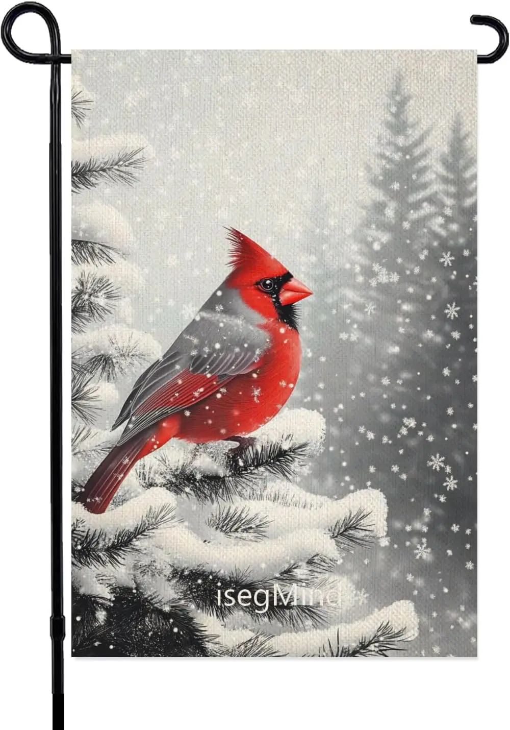 Winter Garden Flag Red Cardinal Garden Flag 12x18 Inch Vertical Double Sided Christmas Decor Holiday Outside Decorations Lin SSL