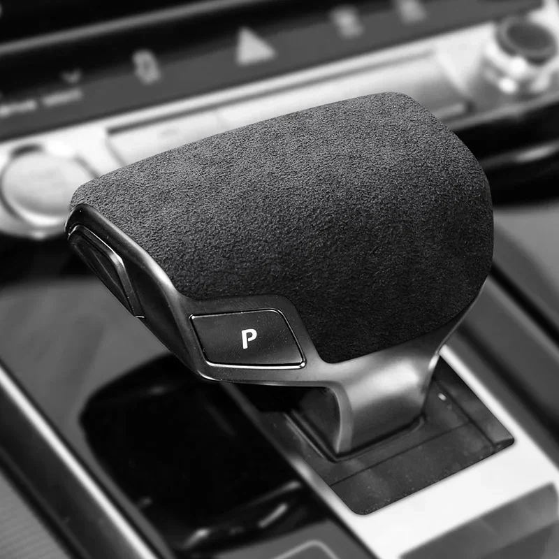 For Audi A8 D5 4n Q8 4m 2018 2019 Italian Super Suede Overlay Gear Knob Case Gears Protective Cover Decorative Shell Accessories