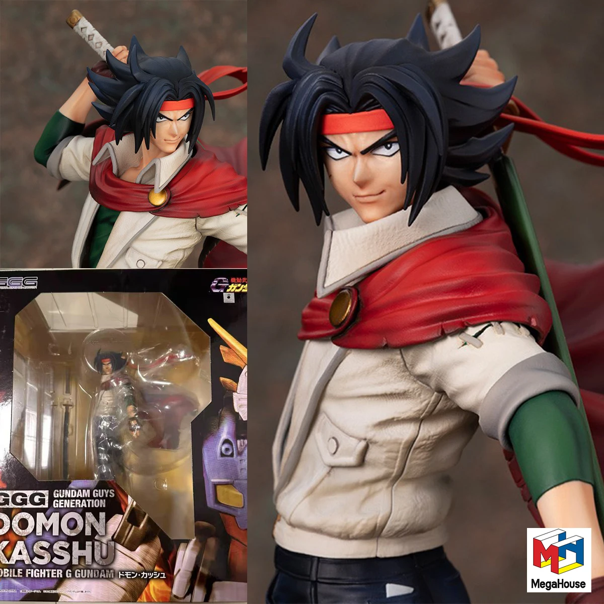 

100% Original MegaHouse Kidou Butouden G Gundam Domon Kasshu Gundam Guys Generation 1/8 Anime Figure Action Figure Model Gifts