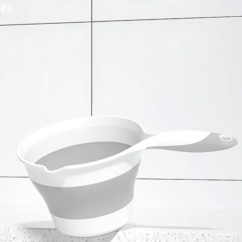 

Складная дорожная ложка, портативный складной половник для воды, кухня, ванная комната, купание, мытье волос, кремнезем, фрукты, овощи, совок для воды