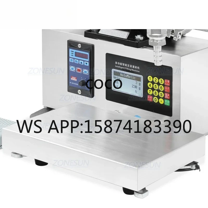 ZONESUN ZS-RPW35L Viscous Liquid Paste Weighing Filling Machine Semi Automatic Rotor Pump Type