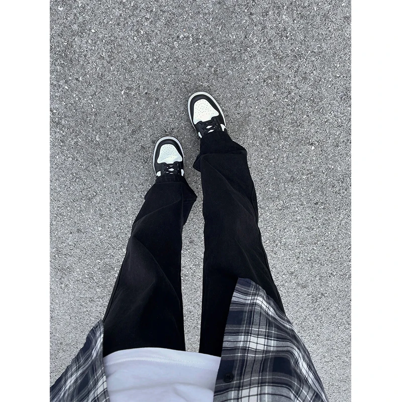 

Мужские джинсы Cleanfit Bla: летние, прямые, зауженные, в американском стиле High Street, из мягкого денима, с эффектом похудения