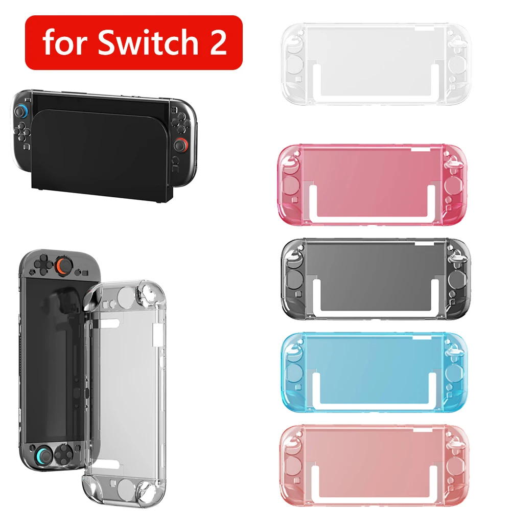 Clear PC Hard Case for Nintendo Switch 2 Split Protective Case Cover Protective Shell Cover Anti-scratch Crystal Protector Case