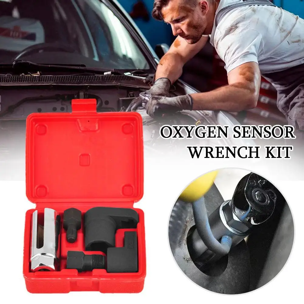 

5pcs Oxygen Sensor Wrench Kit Thread Chaser Tool Fit For Auto O2 Socket Removal Install Offset Thread Chaser Tool