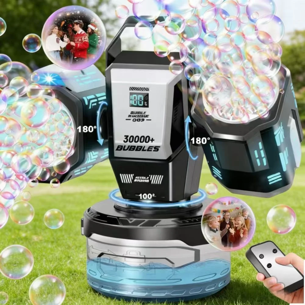 comfortable-rechargeable-bubble-machine-360-°-automatic-rotating-bubble-machine-kids-bubble-maker-with-remote-control-rgb-lights-20000-bubbles-per-minute-outdoor-toy-game-for-kids-adults-black