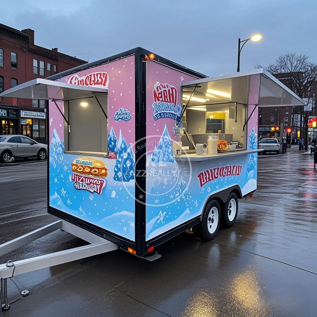 

Food Truck Concession Outdoor Mobile Restaurant Food Cart for Office Park Snack Sales Europe Standard