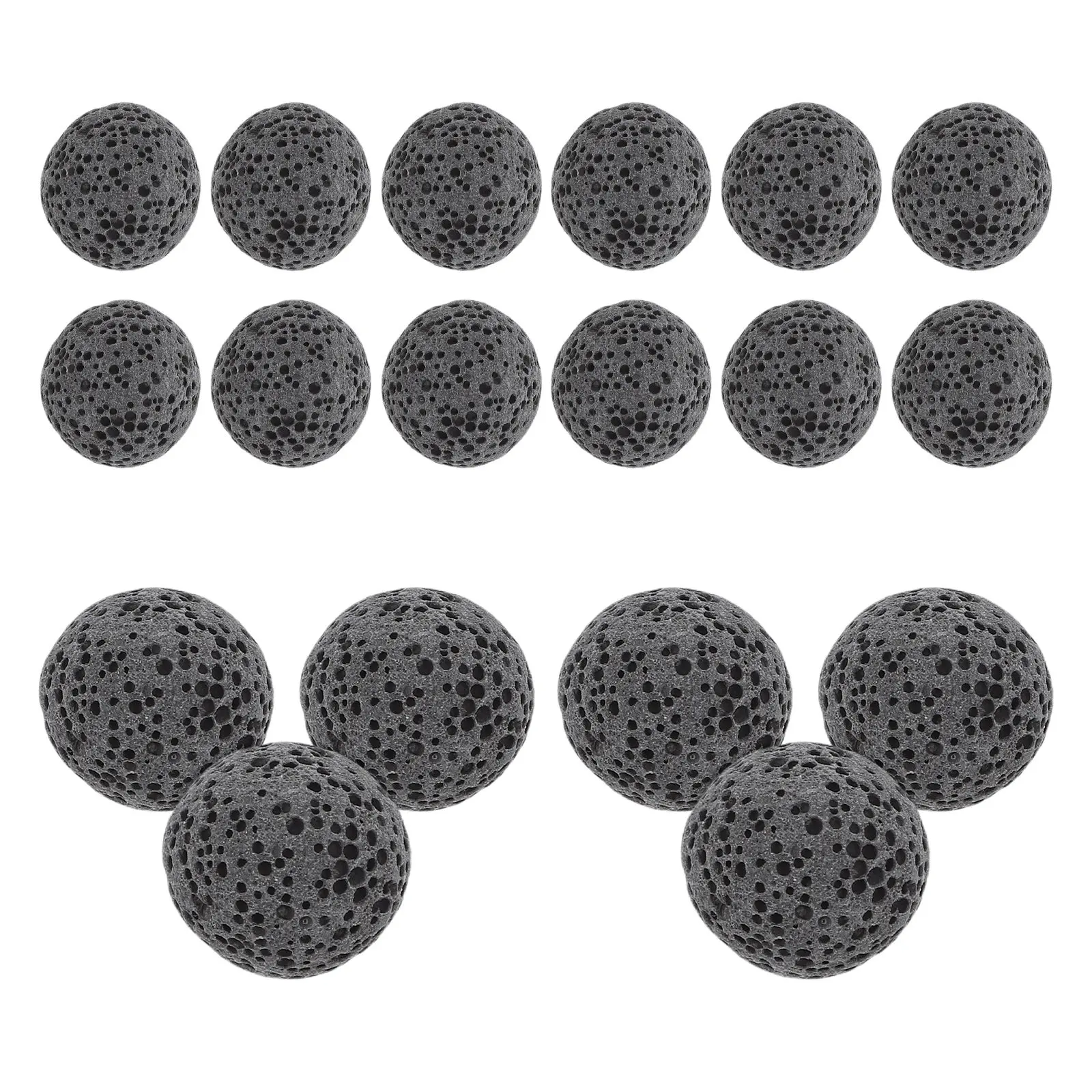 

Volcanic Rock Diffuser Lava 16Mm No-Hole Essential Oil Aromatherapy Beads Handmade Diffuser Stones for Car Home Scent Necklace