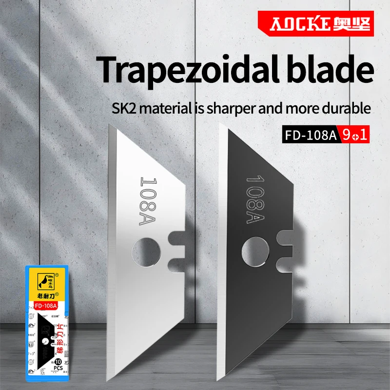 

AOCKE 10Pcs Trapezoidal Blade For Home Decoration Office Supplies Manual Cutting Cutter Tool Blade Hand Tools