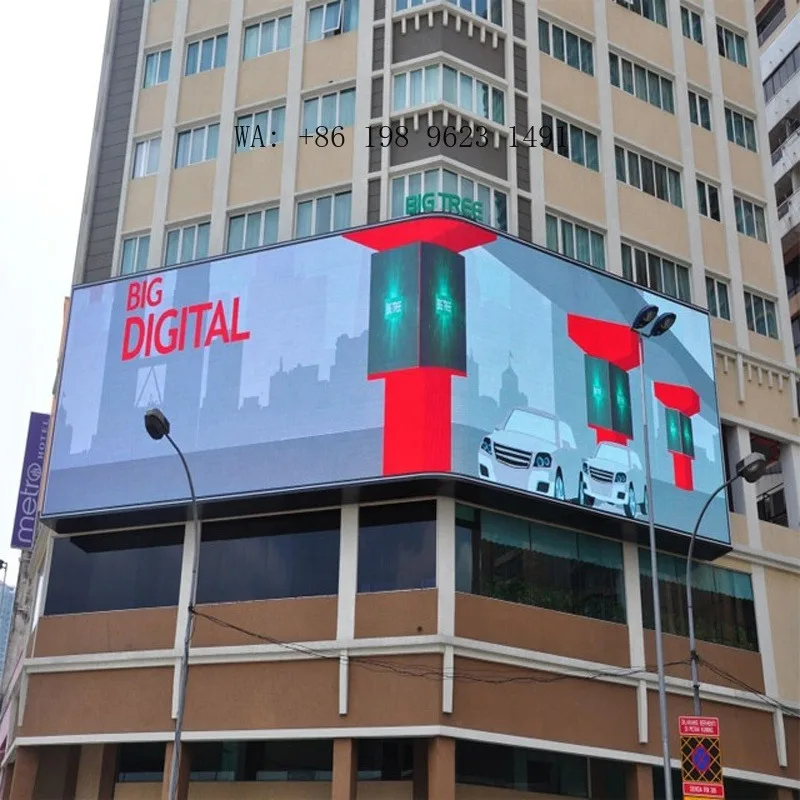 

Custom Full Color Outdoor LED Display High Brightness Impact Visual Effect Fixed Screen for Outdoor Commercial Advertising