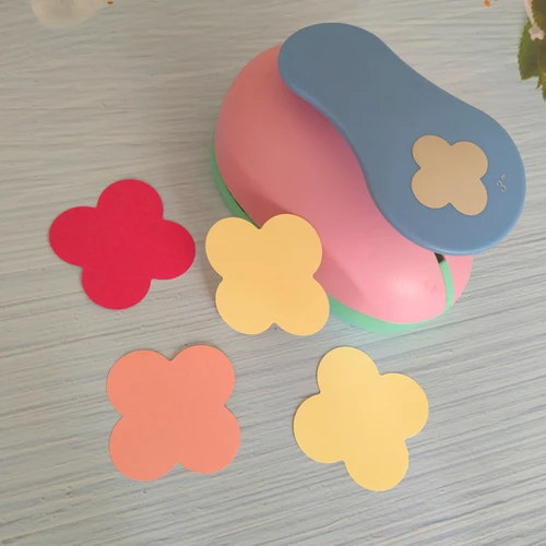 Perforadora de cuatro flores de tamaño súper grande, perforadora de papel artesanal para álbum de recortes, juguetes DIY para niños, herramienta de corte para decoración de tarjetas de felicitación