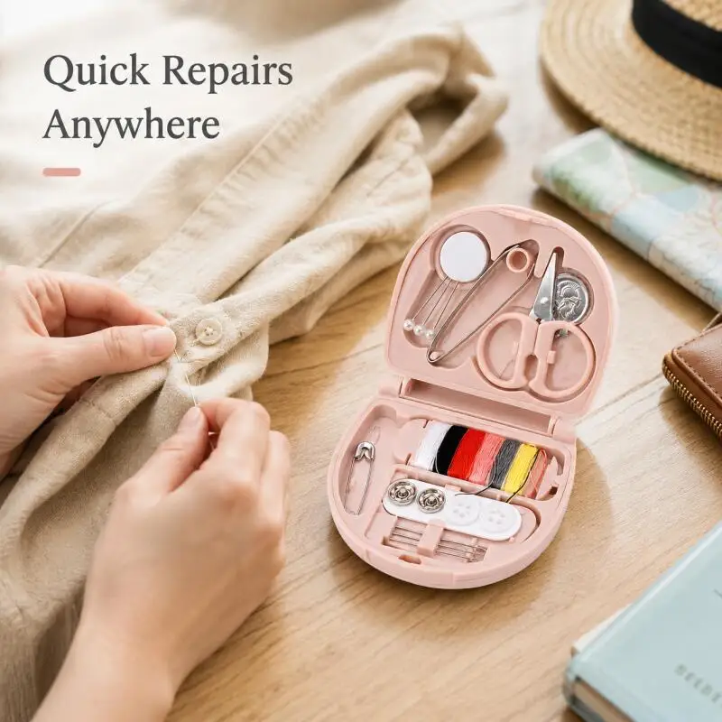 Mini Tragbare Reise- und Heim-DIY-Nähbox, Tragbares Nadel- und Faden-Set, Nähwerkzeug-Set – Detail 6