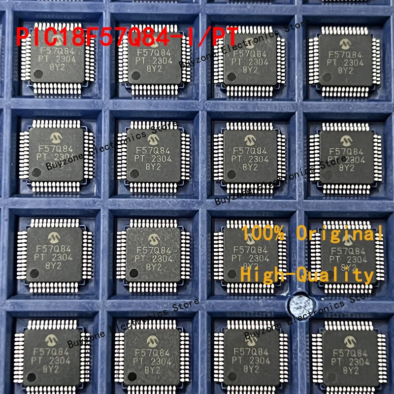 1 pcs  PIC18F57Q84-I/PT IC MCU 8BIT 128KB FLASH 48TQFP