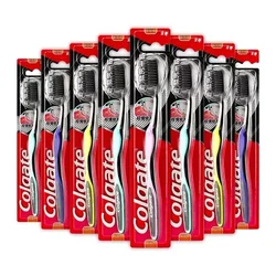 Brosse à dents gingivale à poils fins, charbon de bambou doux, soins de santé bucco-dentaire, pack familial, adultes, 8 pièces