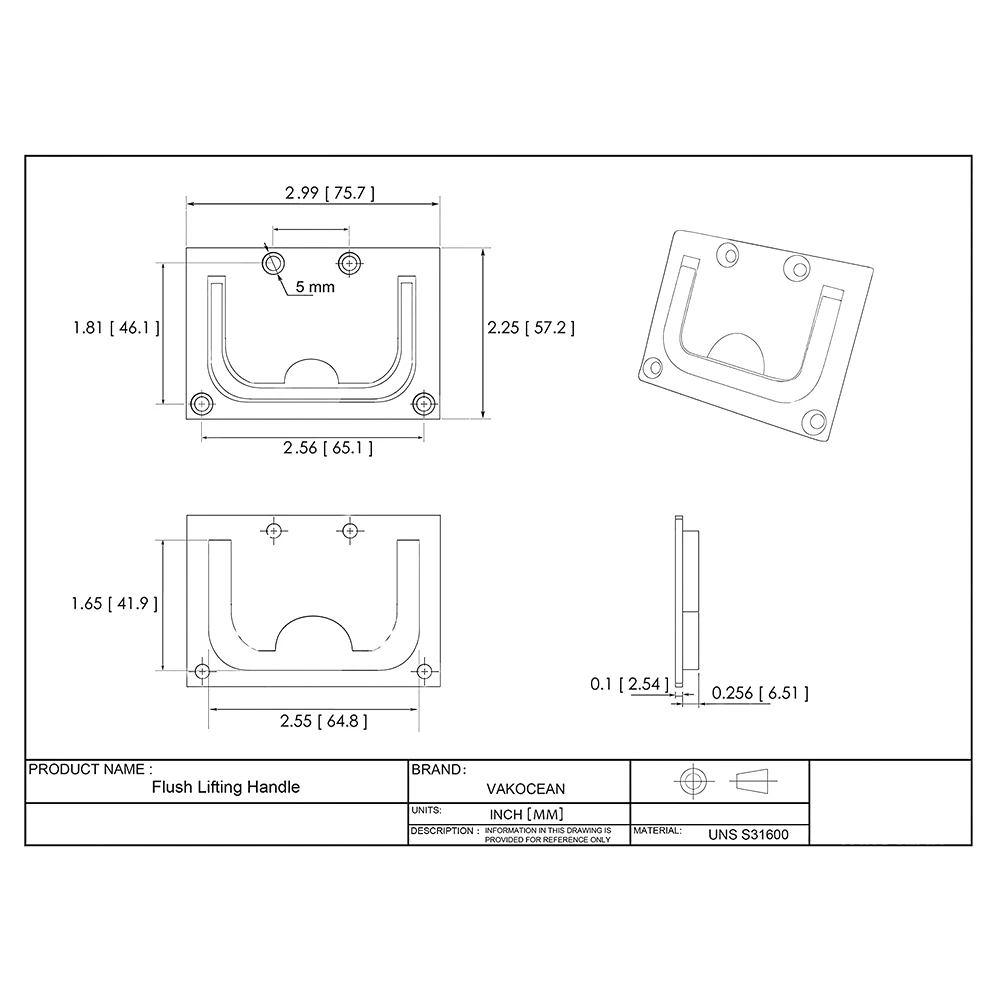 

ABLK кольцо из нержавеющей стали, ручка с квадратной напольной пряжкой, ручка для крышки палубы, ручка для крышки кабины