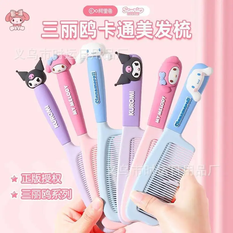 

Милая расческа Sanrios My Melody Cinnamoroll Kuromi для девочек, портативная красивая расческа для ручной клади, аксессуары для волос, модный подарок