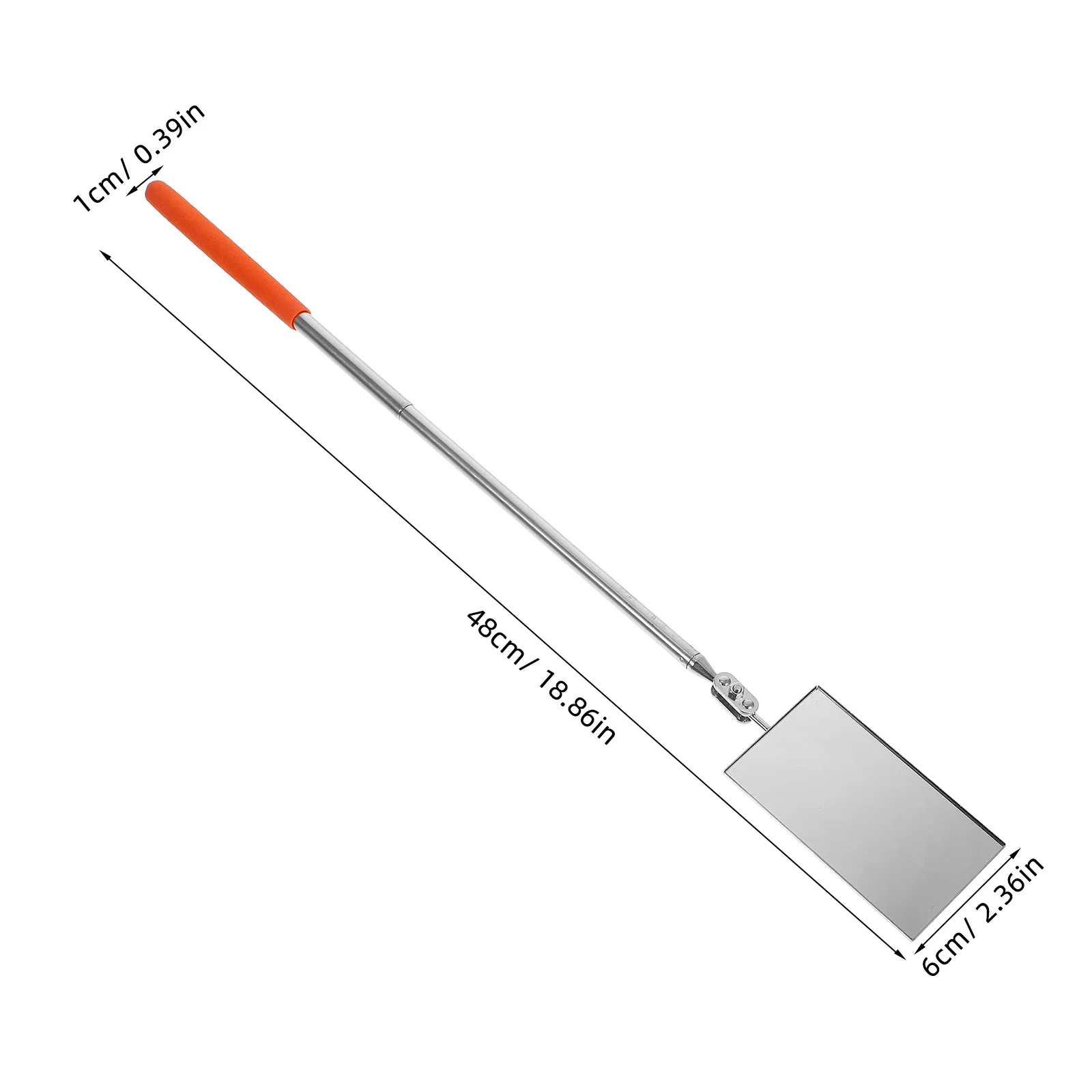 Vehicle Inspection Mirror Foldable Large Reflective Surface Portable for Car Maintenance Auto Inspection Tool