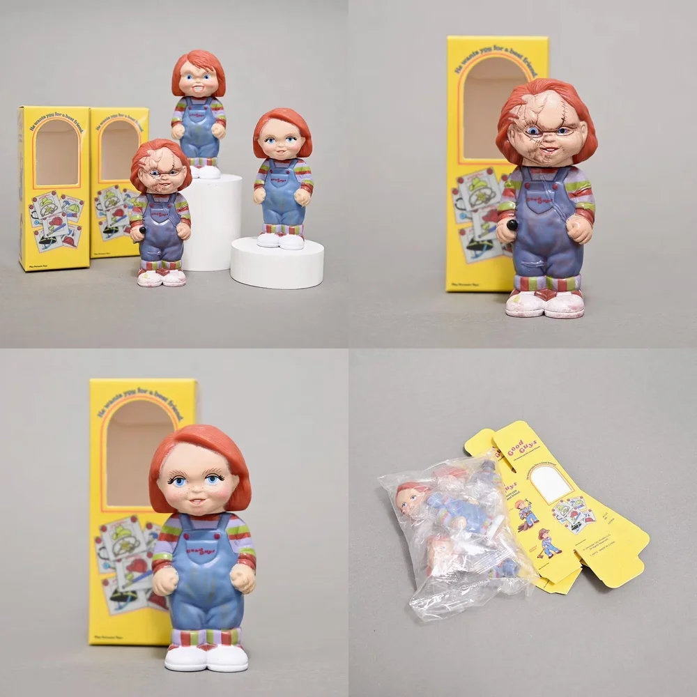 3個セット 映画の小道具 チャッキー ホラー スリラー 3種類のスタイル 立っているフィギュア 箱入り アクションフィギュア コレクタブルトイ デスクトップオーナメント モデル ギフト