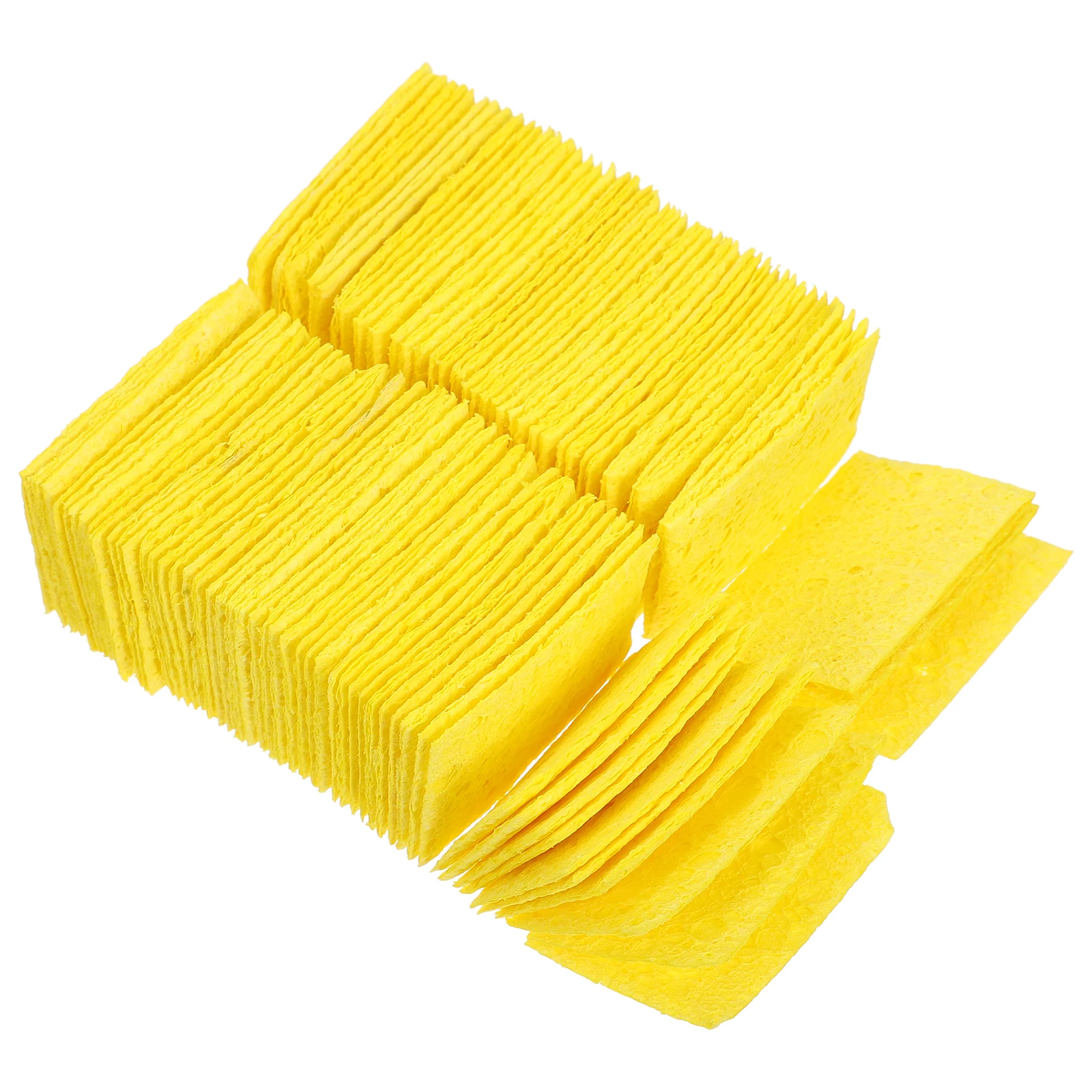 

100Pcs High Temp Sponge for Soldering Iron Efficient Solder Tip Cleaner with Seamless Stand Fit and Workspace Efficiency