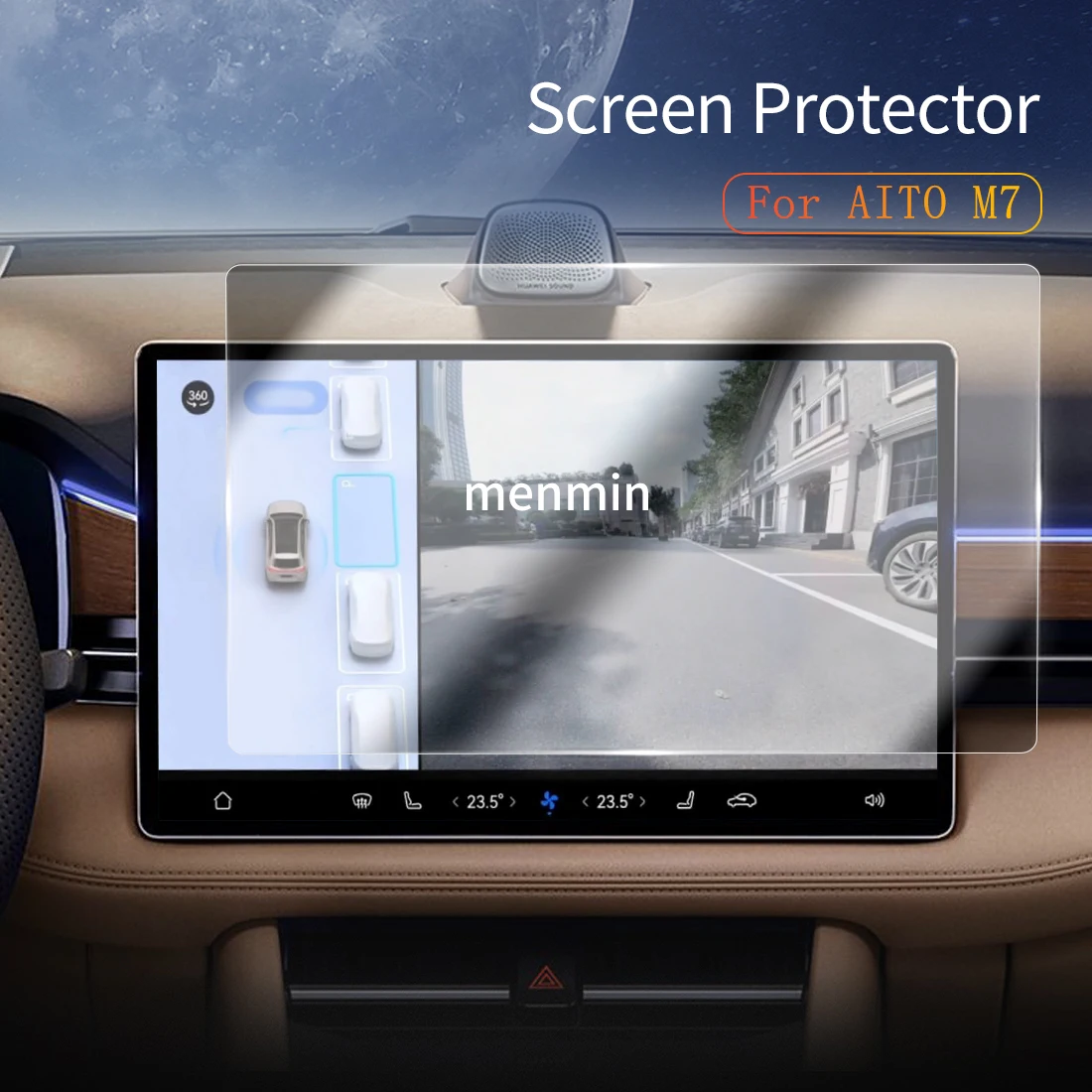 

Car Stickers Dash Carplay Mirror Screen Protector Display Tempered Glass Protective Film Vehicle For24 AITO M7