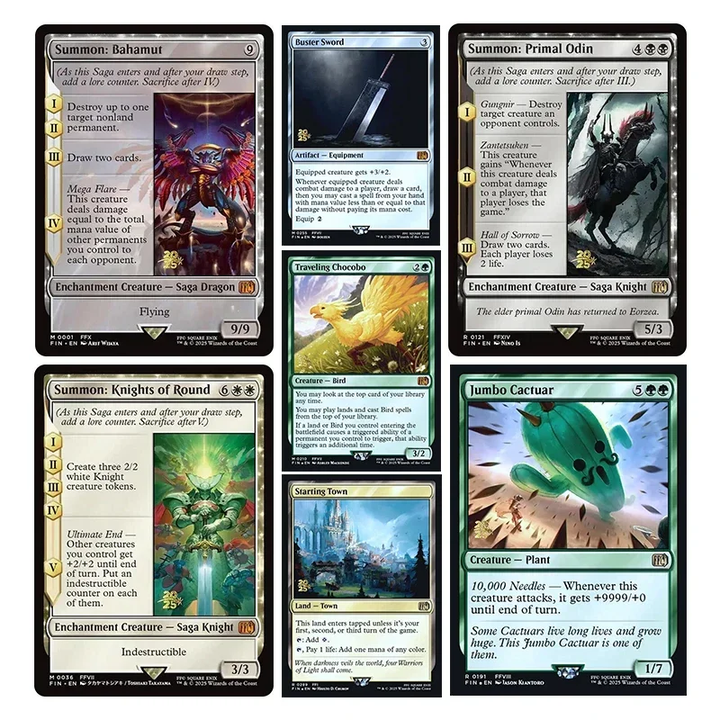 

Magic The Gatherings Storms Коллекционная карточная игра Diy Домашняя путешествия Chocobo Genji Buster Sword Перчатка Коллекция карточек Игрушки Подарок