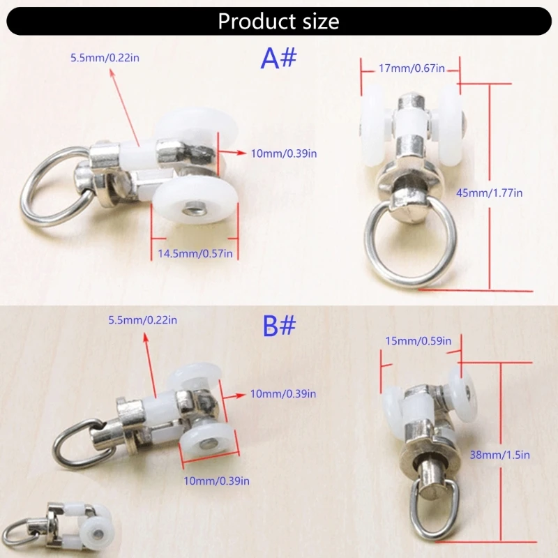 Rulli per tende da 20 pezzi, rotanti a 360 gradi, scorrevoli silenziosi, migliorano comfort in alluminio/plastica