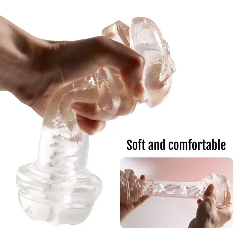 Vagina Anus Double Headed Available Transparent Airplane Cup Erotic Products Sex Pussy Silicone Clear Masturbation Penis Trainer