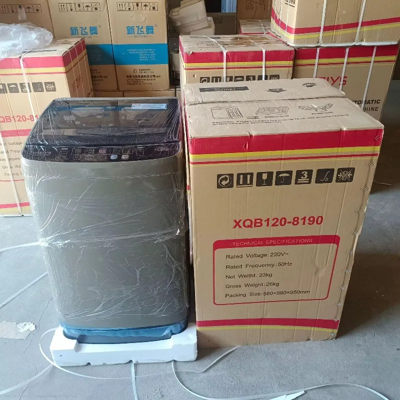 12 kg Full English Automatic Wave Wheel Elution - Body Machine Blue Anti-winding Foreign Trade Export Washing Machine