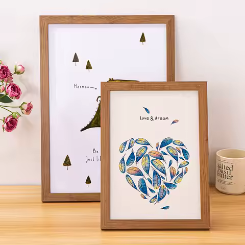 Picture Frame MDF 30X40cm 21x30cm 15X20cm A4 A8 Square Tabletop Photo Frames Wall Art Poster Display Bedroom Home Decor