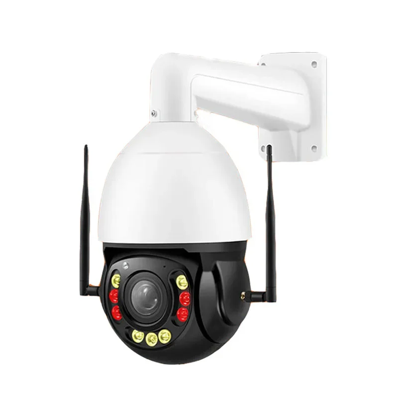 高レベル6インチWIFI PTZ IPカメラ 屋外スピードドームカメラ カラフルナイトビジョン 30倍ズームレンズ ワイヤレスPTZカメラ