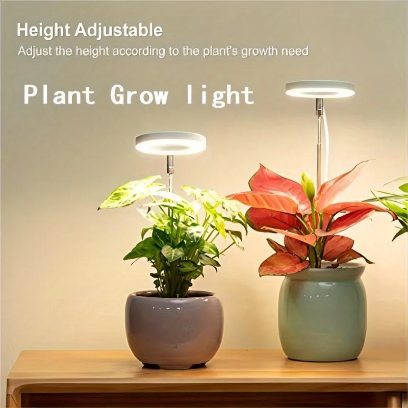 1 Pcs Grow Light, Full Spectrum LED Plant Light For Indoor Plants Height Adjustable Growing Lamp With Auto On/Off