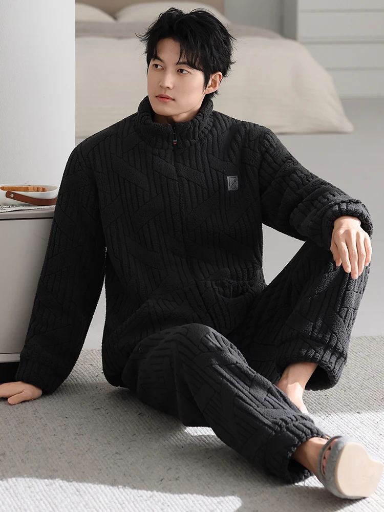 thiened-long-sve-zipper-coral-fce-spwear-set-for-men-casual-wearable-home-clothes-soft-warm-polyester-fiber