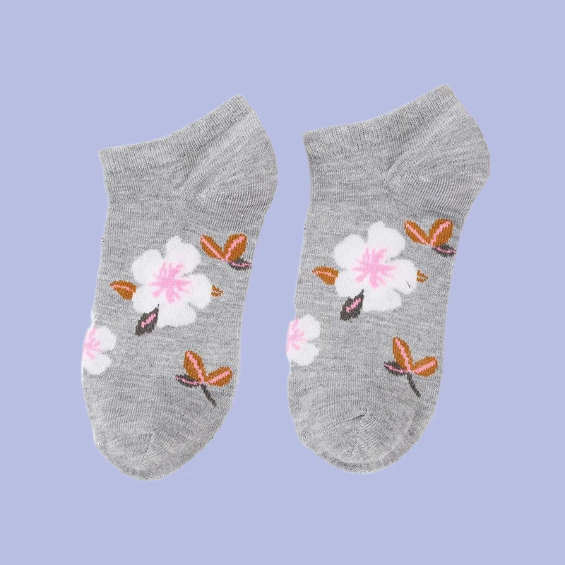 Chaussettes courtes invisibles pour femmes, chaussettes bateau, petite fleur fine, bouche peu profonde, nouvelle mode, 2024 paires, 5/10